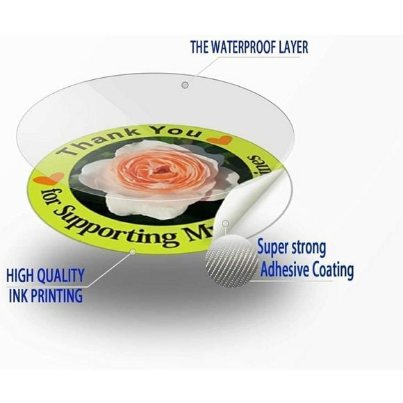 8/$20 1.5" Thank You Stickers 100ct Round Labels - Picture 3 of 5